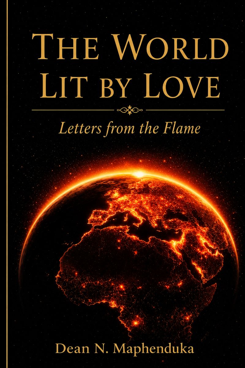 The World Lit by Love: Letters from the Flame — book cover by Dean N. Maphenduka